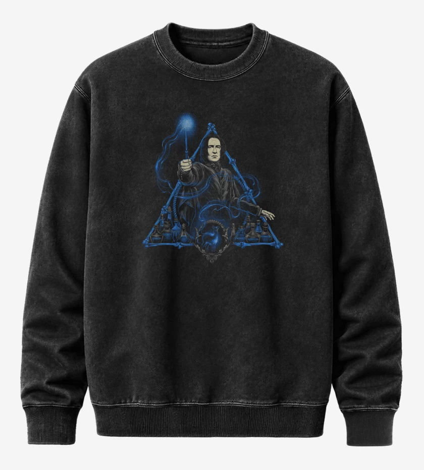 Poleron Polo Acid Wash Negro de Severus Snape
