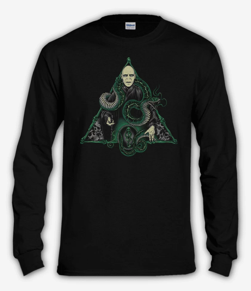 Polera manga larga Negro de Lord Voldemort