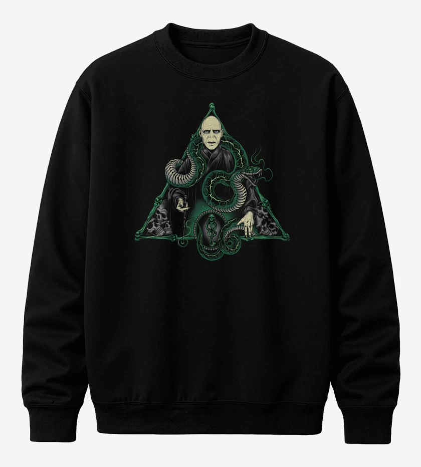 Poleron polo Negro de Lord Voldemort