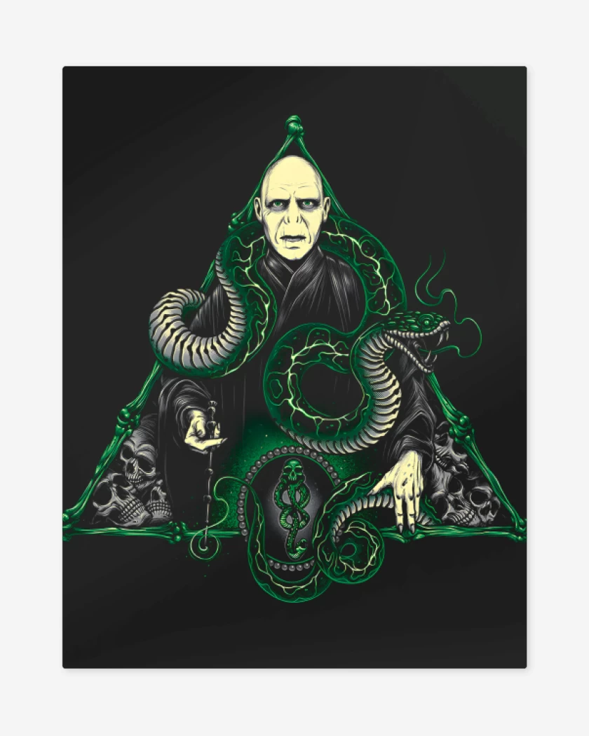 Print metalico Negro de Lord Voldemort