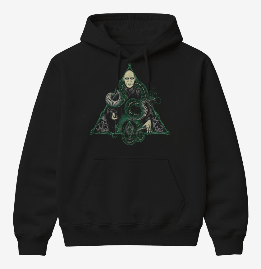 Poleron Canguro básico Negro de Lord Voldemort