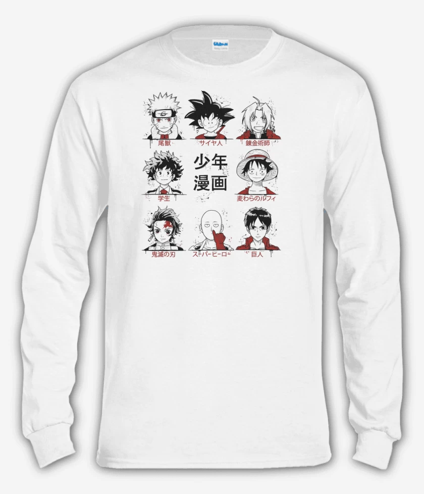 Polera manga larga Blanco de Shonen