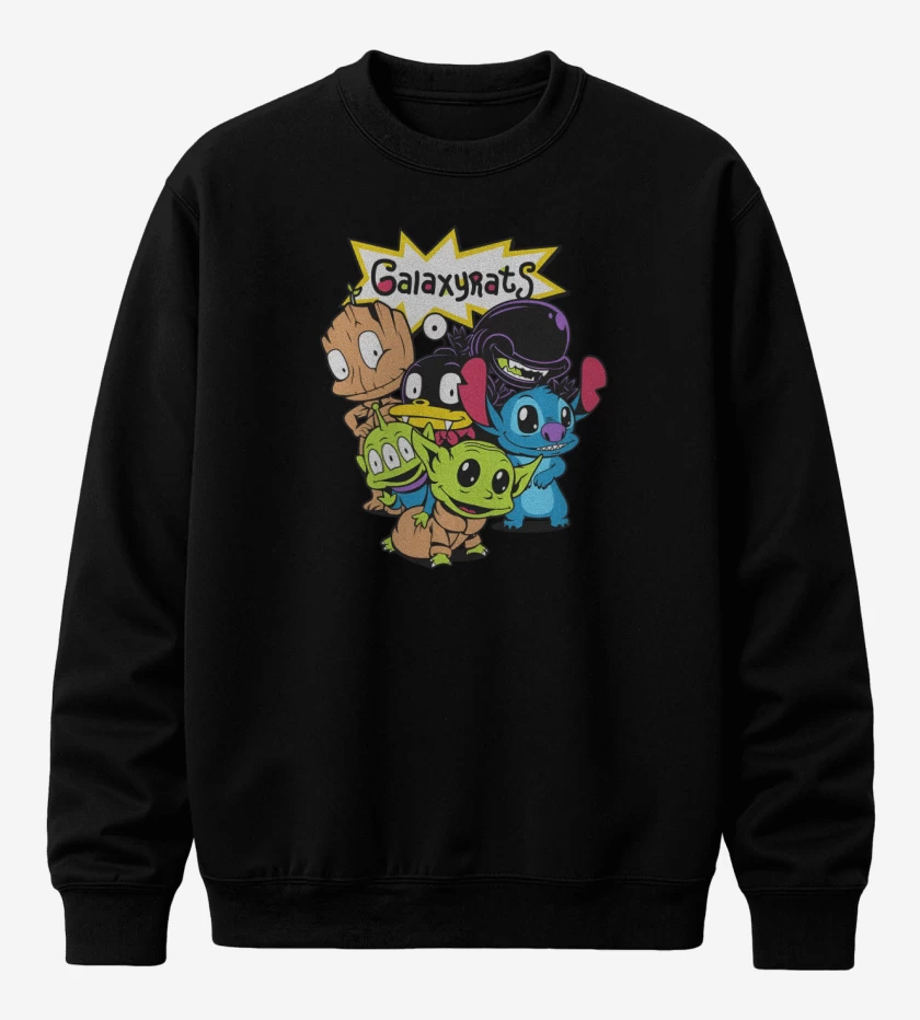 Poleron polo Negro de Galaxyrats