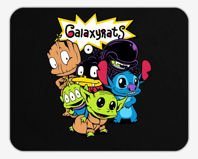 Mousepad Negro de Galaxyrats