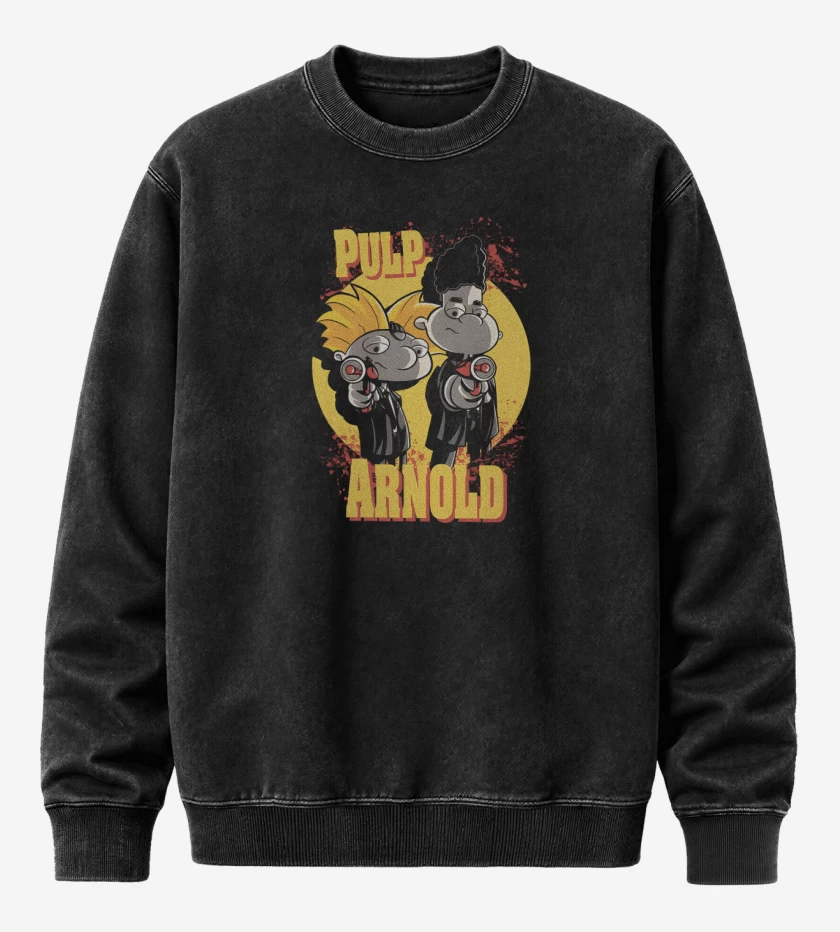 Poleron Polo Acid Wash Negro de Pulp Arnold