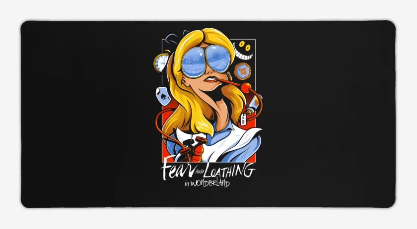 Mouse pad Gamer Negro de Fear And Loathing in Wonderland 