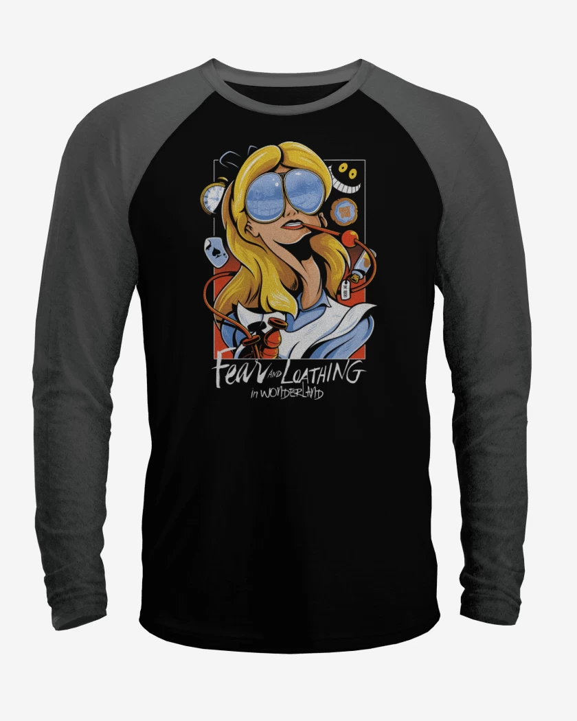 Polera Raglan Fear And Loathing in Wonderland 