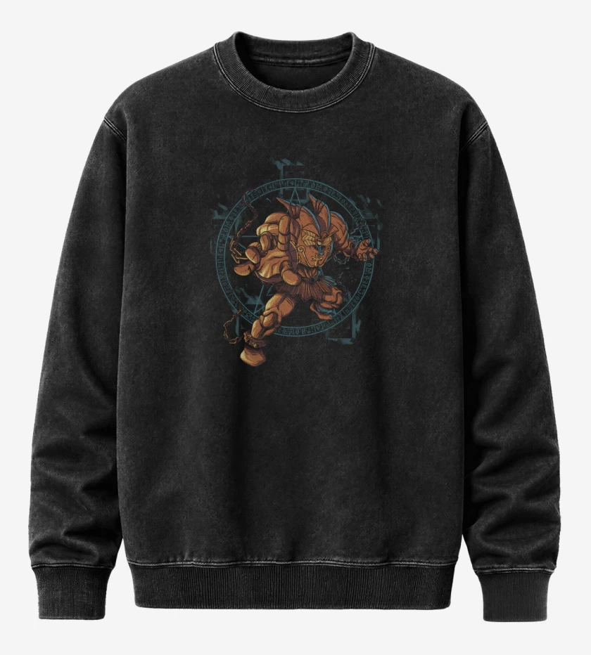 Poleron Polo Acid Wash Negro de Exodia