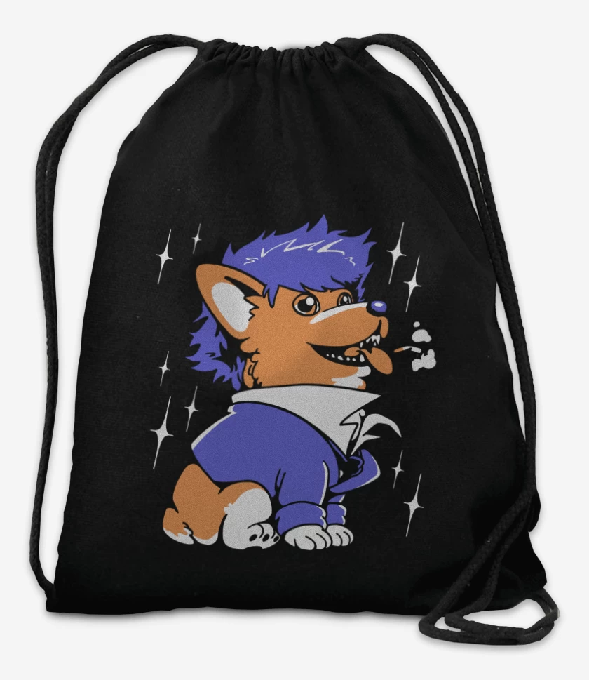 Mochila Negro de Space Corgiboy