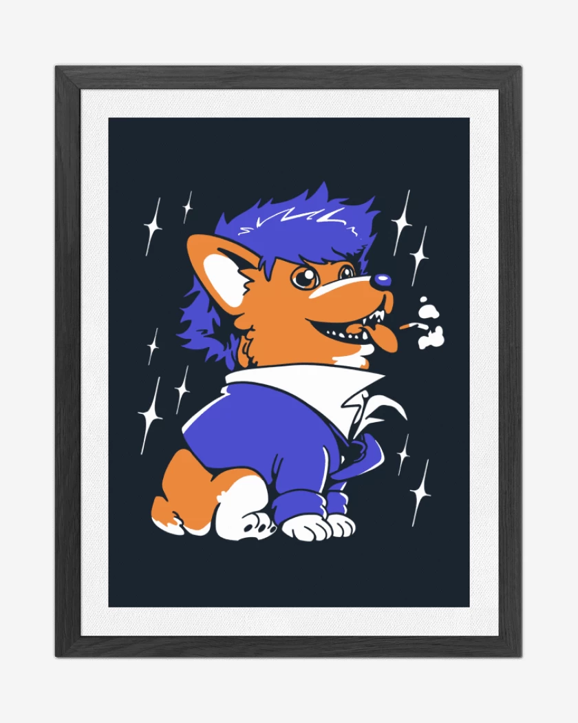 Cuadro decorativo Azul Marino de Space Corgiboy