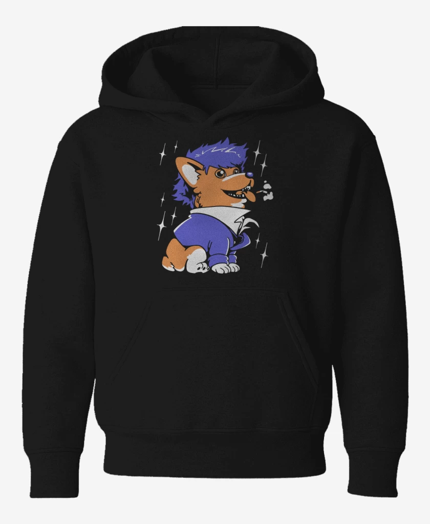 Poleron de niño Negro de Space Corgiboy
