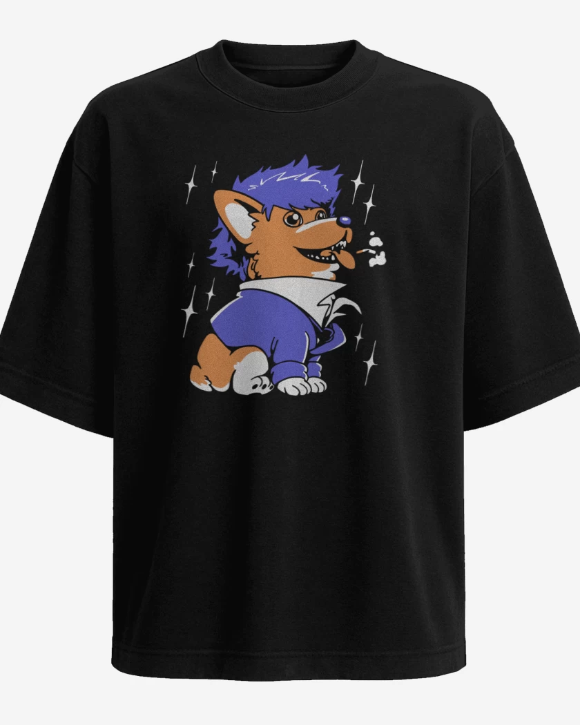 Polera Oversize Space Corgiboy