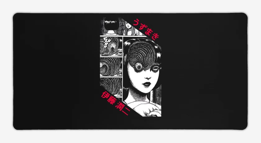 Mouse pad Gamer Negro de Uzumaki 