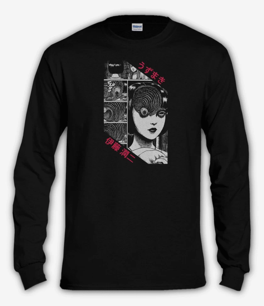 Polera manga larga Negro de Uzumaki 