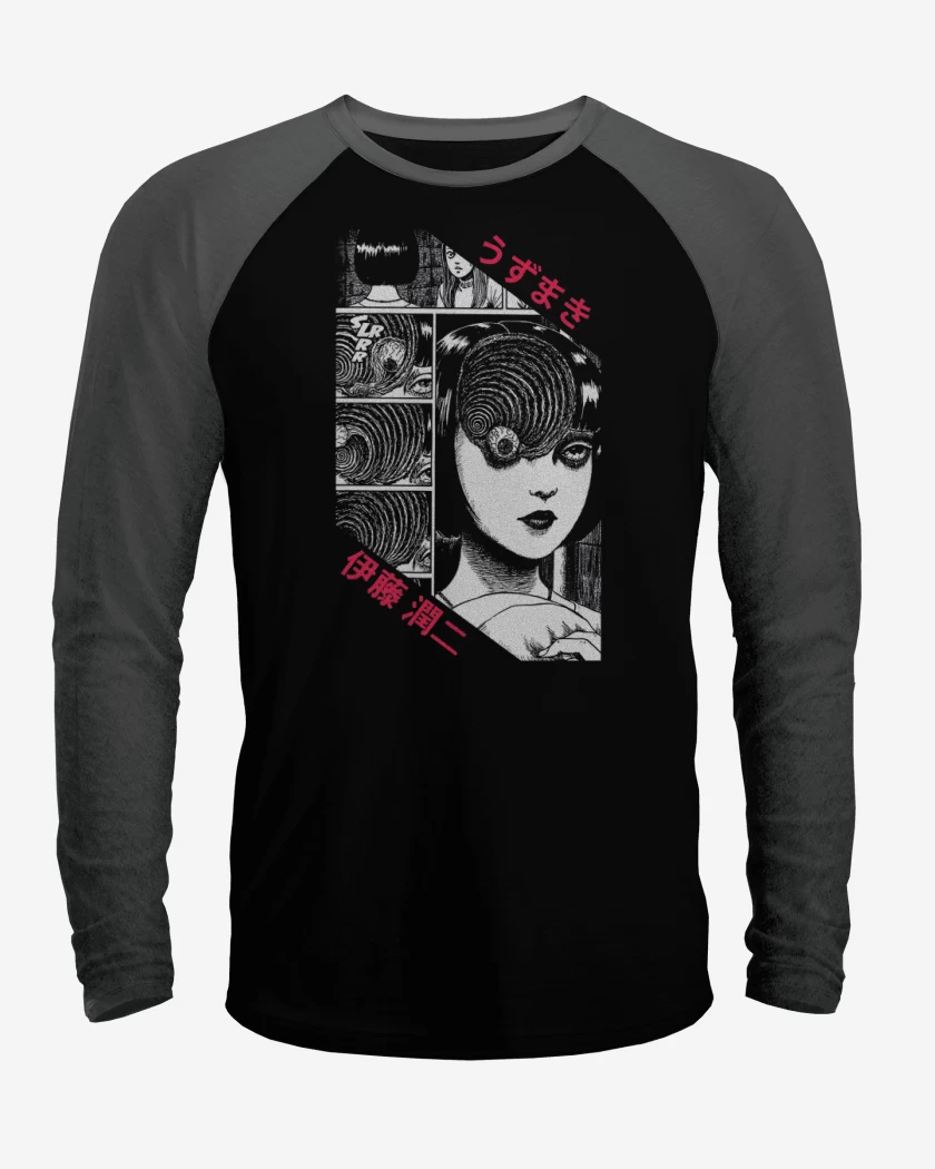 Polera Raglan Negro / Negro Heather de Uzumaki 