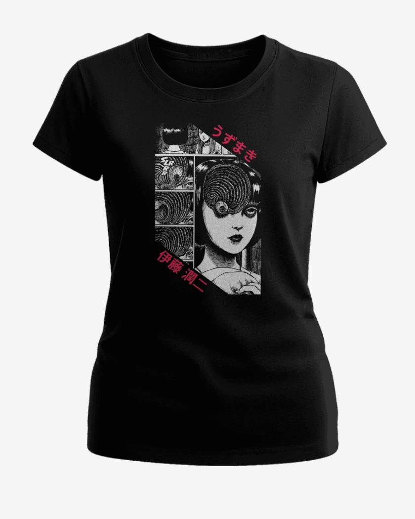 Polera de Mujer Negro de Uzumaki 