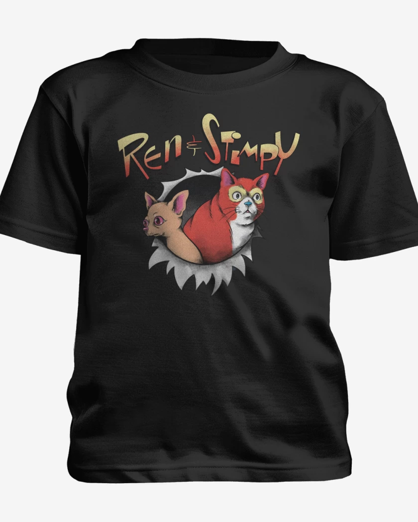 Polera de niño Negro de Original Ren & Stimpy