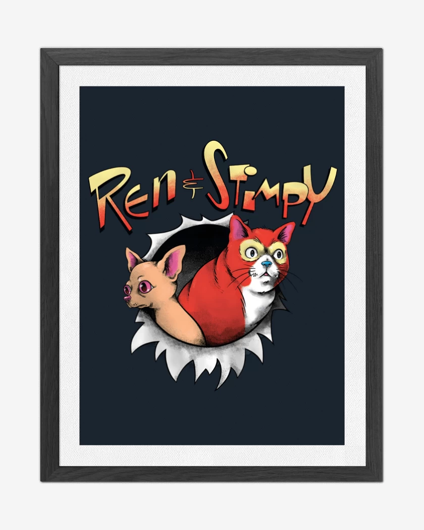 Cuadro decorativo Azul Marino de Original Ren & Stimpy