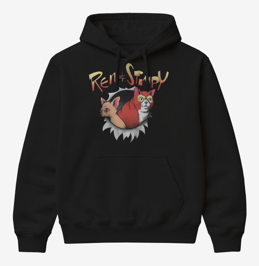 Poleron Canguro básico Negro de Original Ren & Stimpy