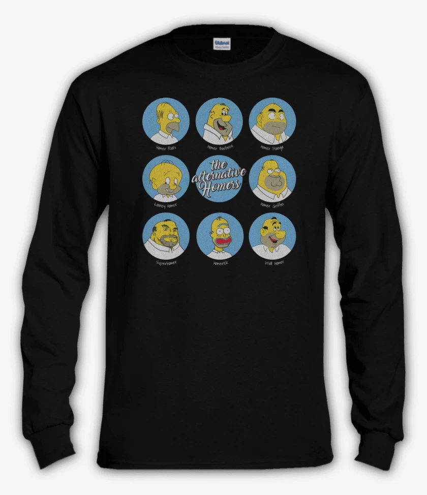 Polera manga larga Negro de Homeroverse