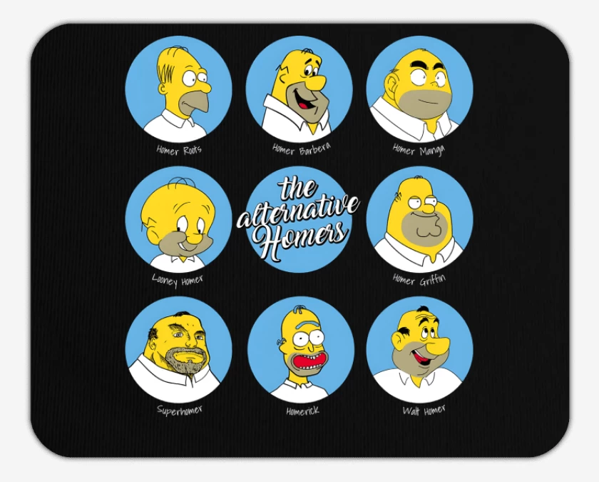 Mousepad Negro de Homeroverse