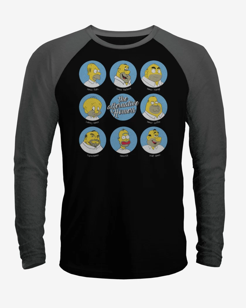Polera Raglan Negro / Negro Heather de Homeroverse