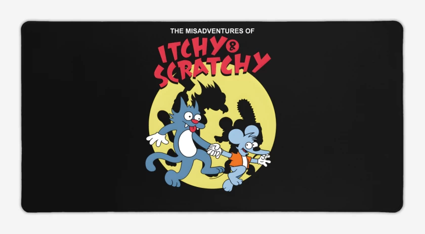 Mouse pad Gamer Negro de Las Desventuras de Tomy & Daly