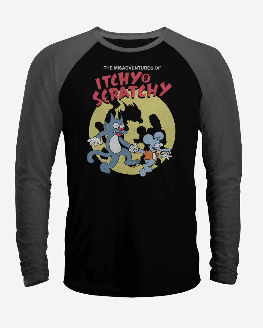 Polera Raglan Negro / Negro Heather de Las Desventuras de Tomy & Daly