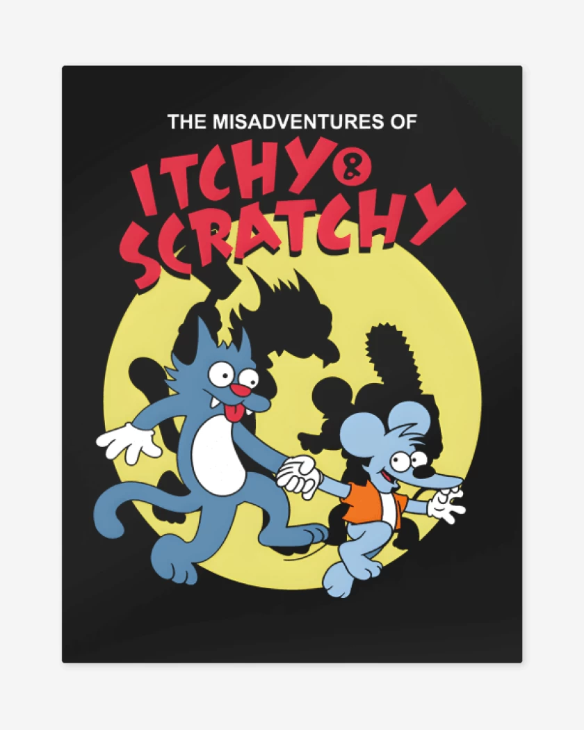Print metalico Negro de Las Desventuras de Tomy & Daly