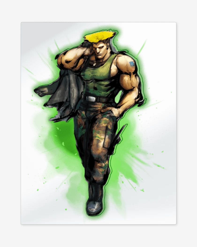 Print metalico Blanco de Guile