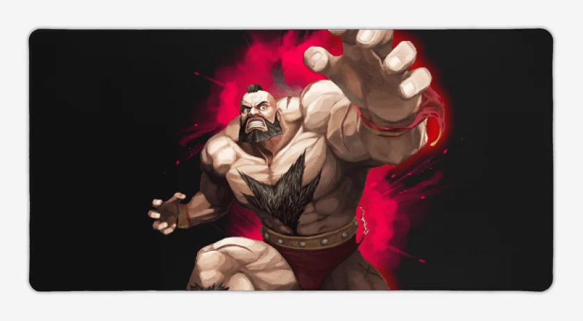 Mouse pad Gamer Negro de Zangief