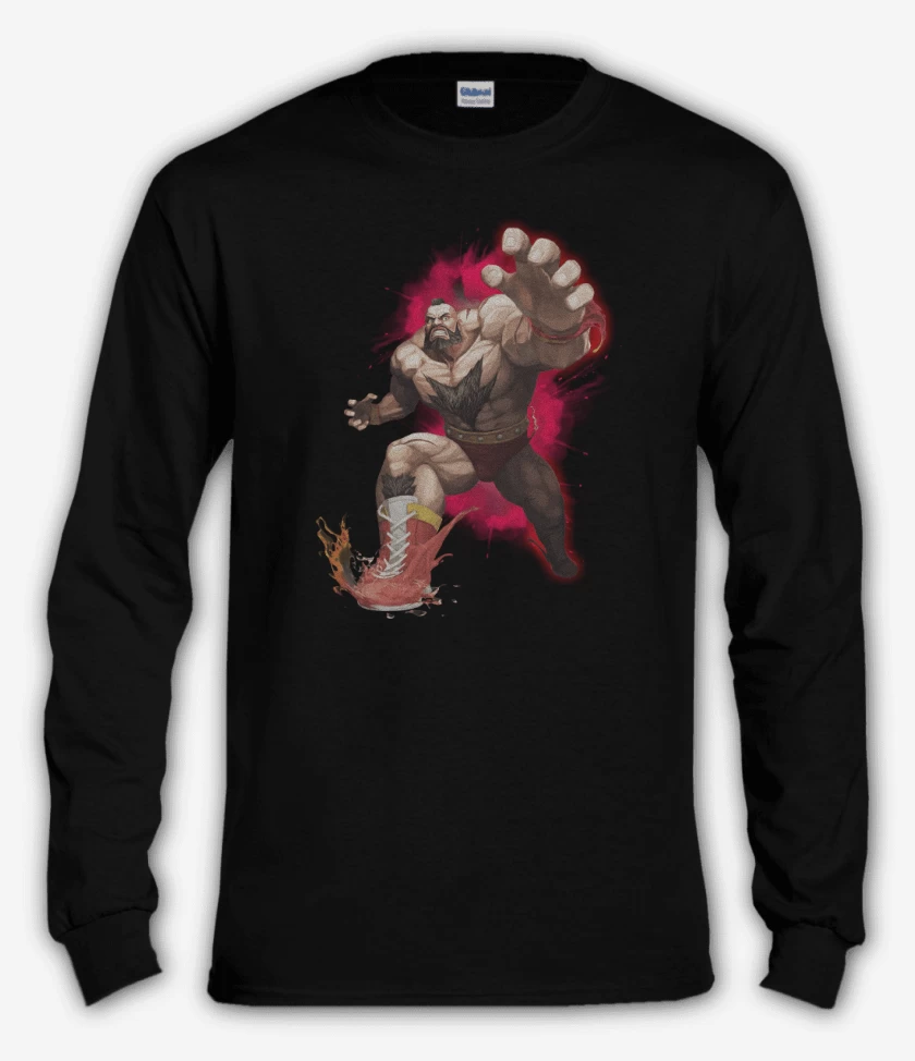 Polera manga larga Negro de Zangief