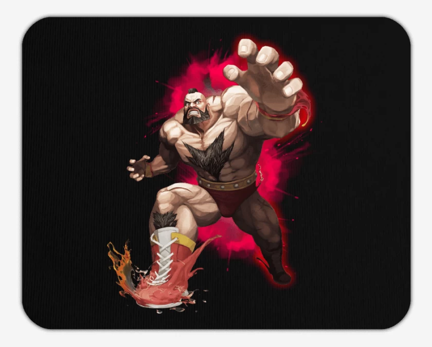 Mousepad Negro de Zangief