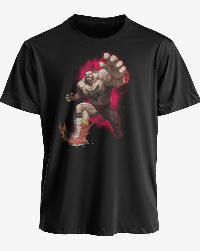 Polera premium Negro de Zangief