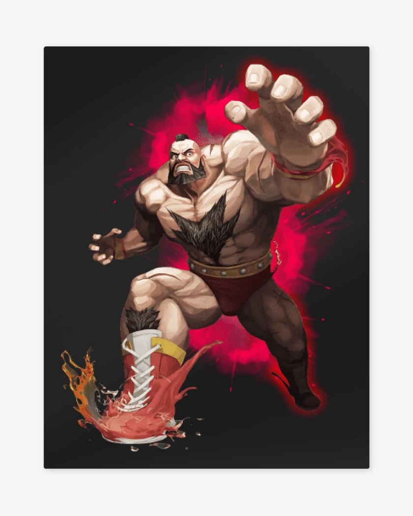 Print metalico Negro de Zangief