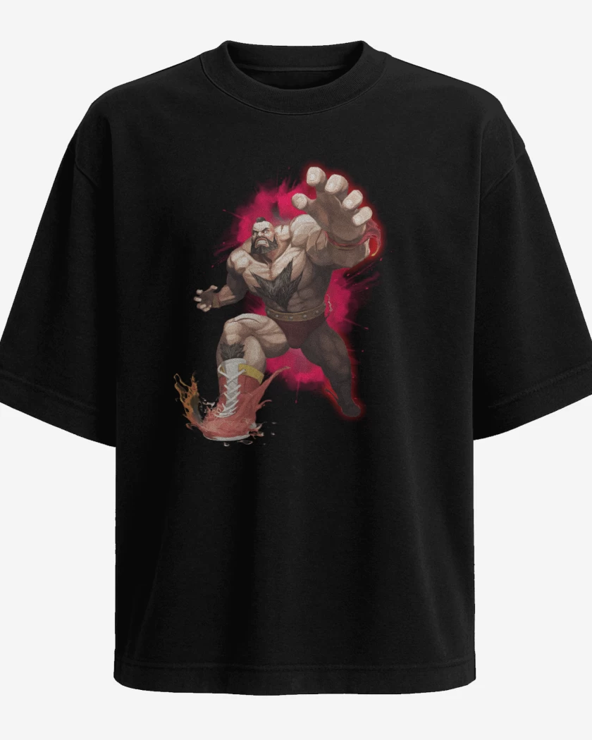 Polera Oversize Negro de Zangief