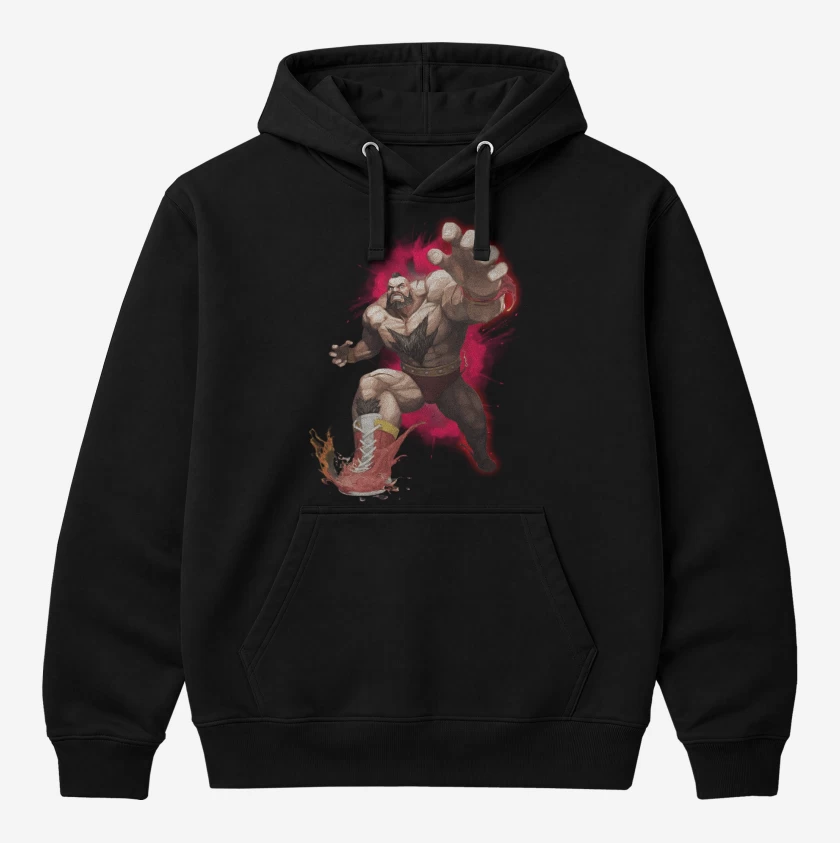 Polerón Canguro Negro de Zangief