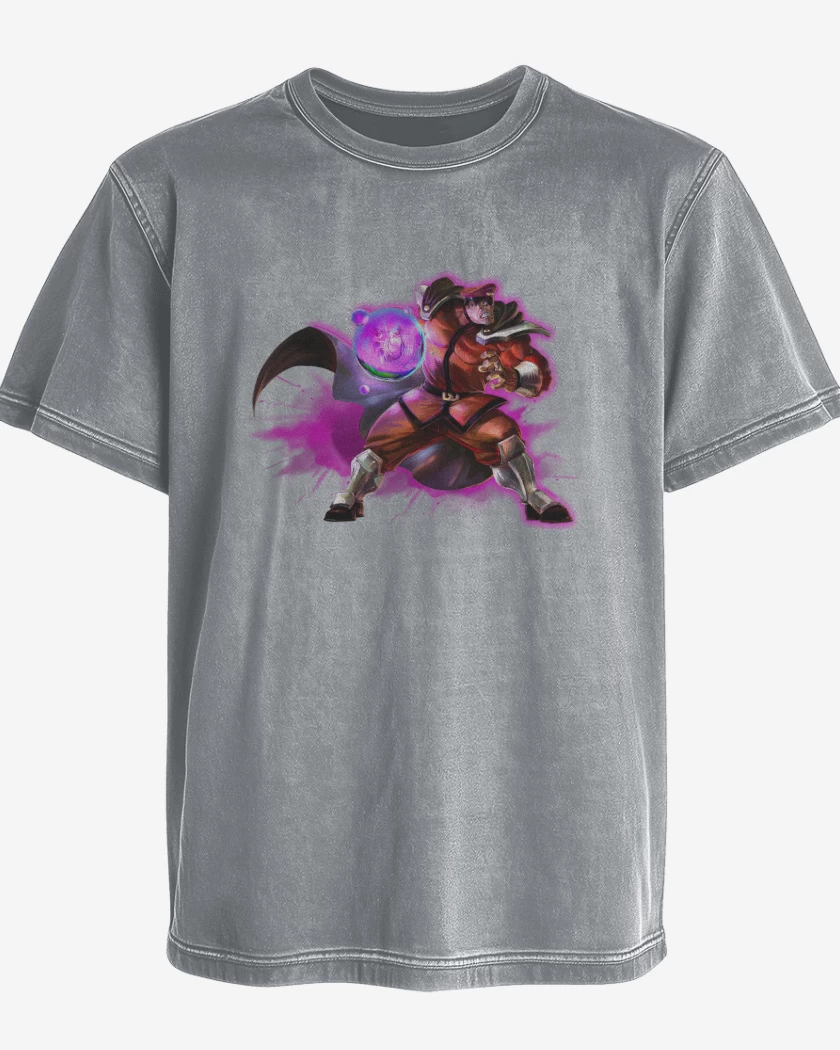 Polera desgastada Gris Melange de Bison