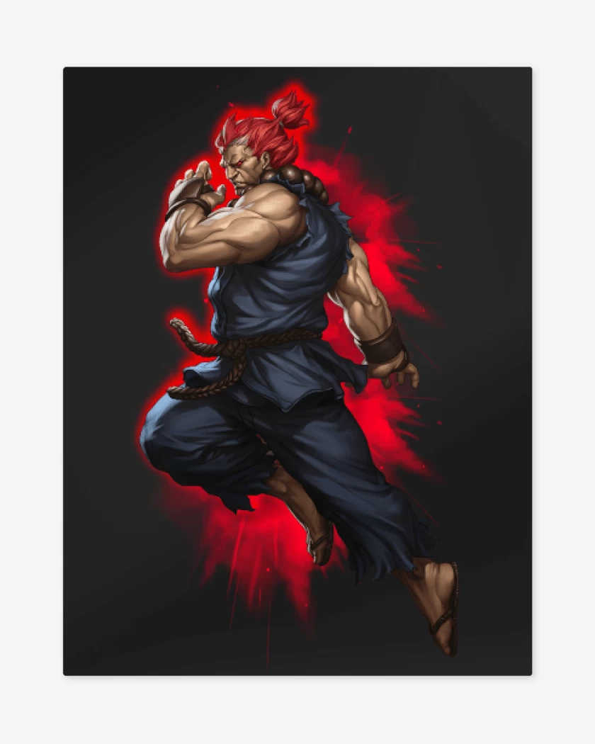 Print metalico Negro de Akuma