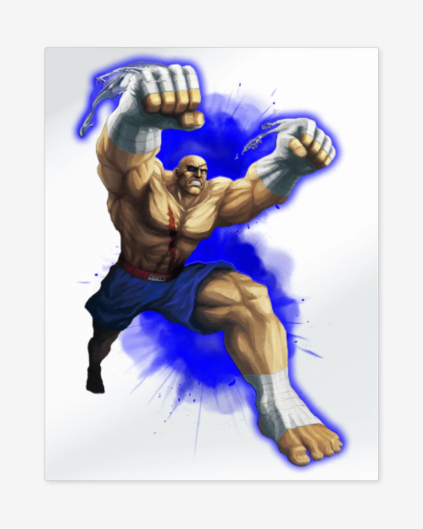 Print metalico Blanco de Sagat