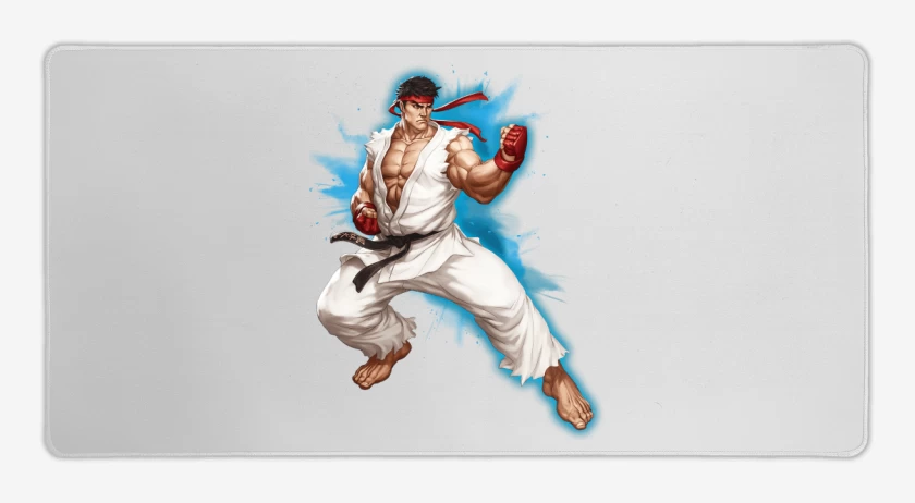 Mouse pad Gamer Blanco de Ryu