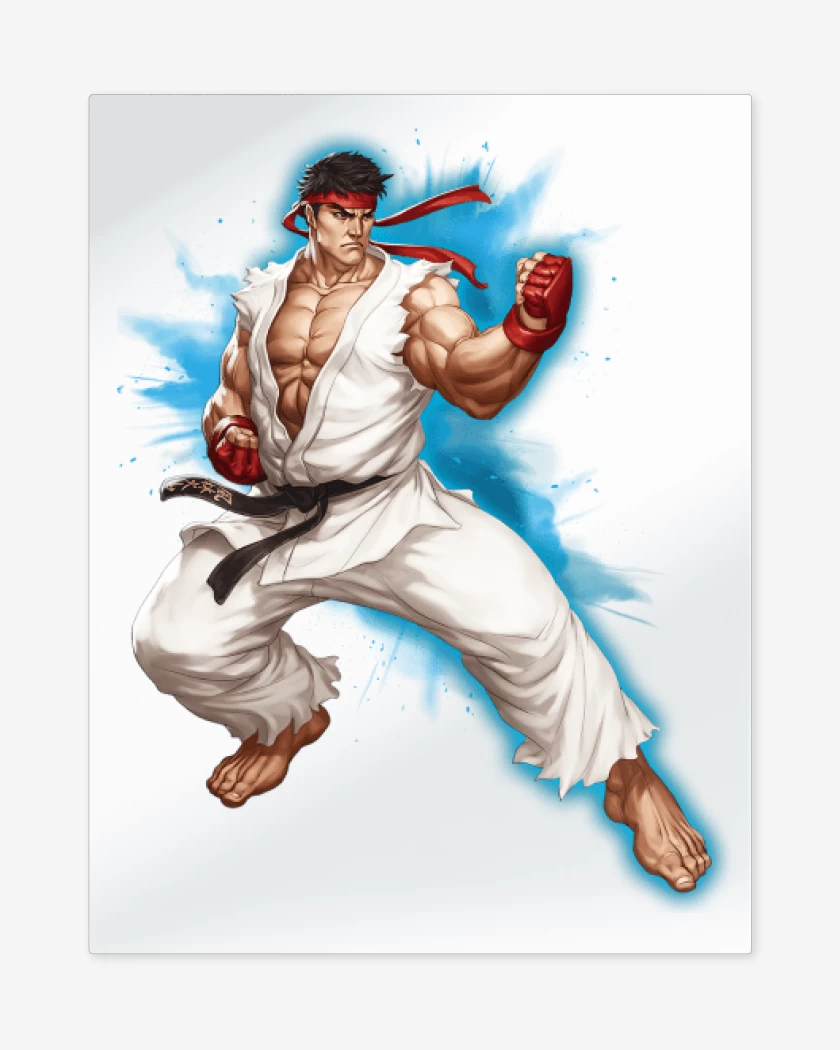 Print metalico Blanco de Ryu