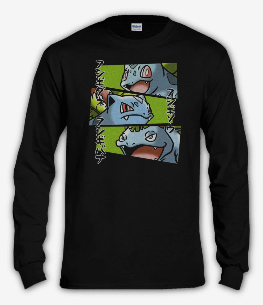 Polera manga larga Negro de Tipo Planta Definitivo