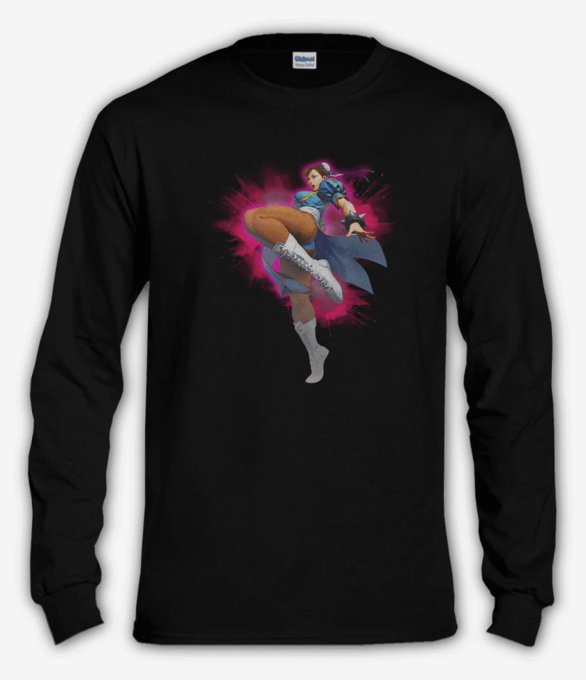 Polera manga larga Negro de Chu lii