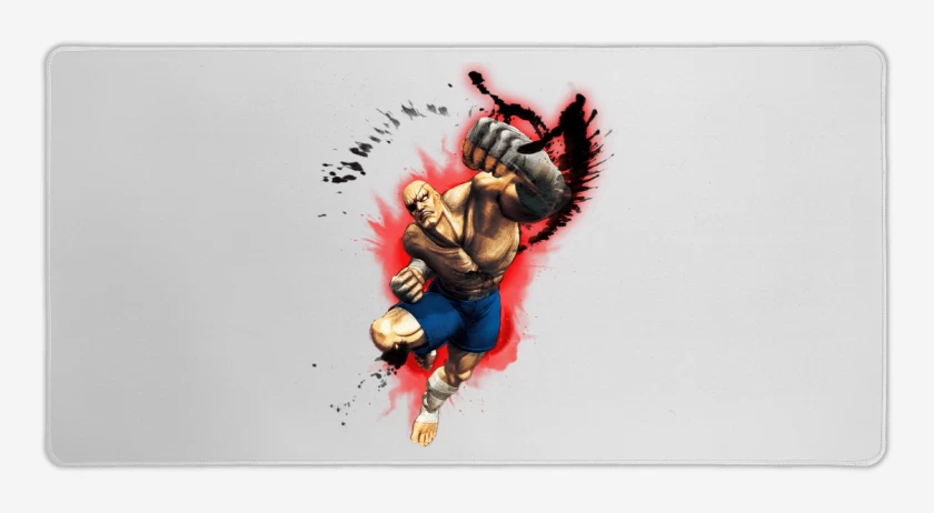 Mouse pad Gamer Blanco de Sagat 2