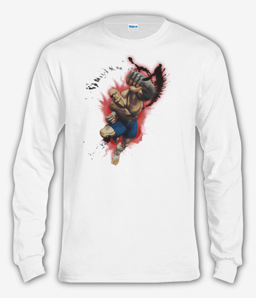 Polera manga larga Blanco de Sagat 2