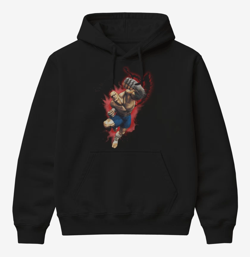 Poleron Canguro básico Negro de Sagat 2