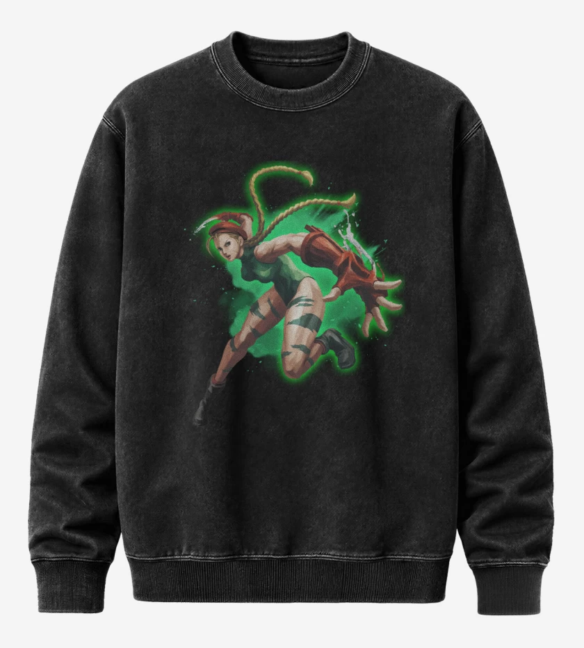 Poleron Polo Acid Wash Negro de Cammy
