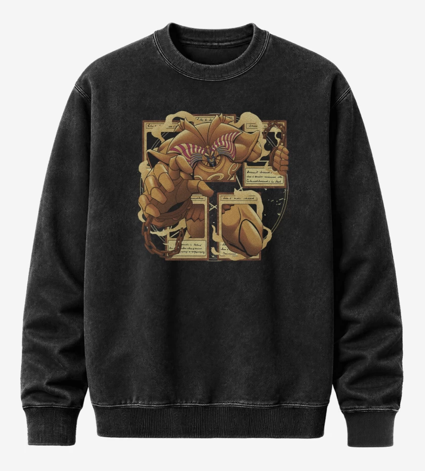 Poleron Polo Acid Wash Negro de Exodia, El Prohibido