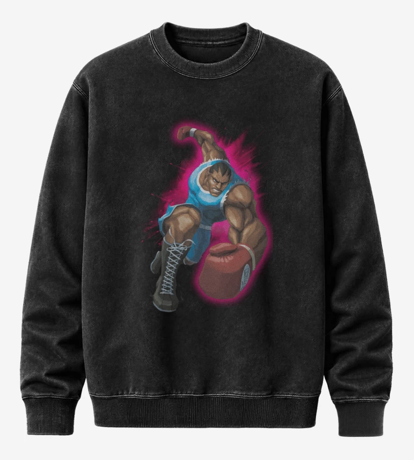 Poleron Polo Acid Wash Negro de Balrog